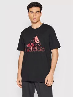 Koszulki męskie - Adidas T-Shirt Mult Bos HE4825 Czarny Regular Fit - grafika 1