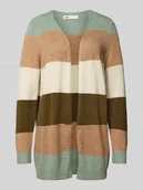 Swetry damskie - Kardigan o kroju regular fit z mieszanki wiskozy model ‘LESLY’ - miniaturka - grafika 1