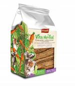 Przysmaki dla gryzoni - Vitapol Vita Herbal Przekąska dla gryzoni i królika gałązki leszczyny z marchewką 50 g - miniaturka - grafika 1