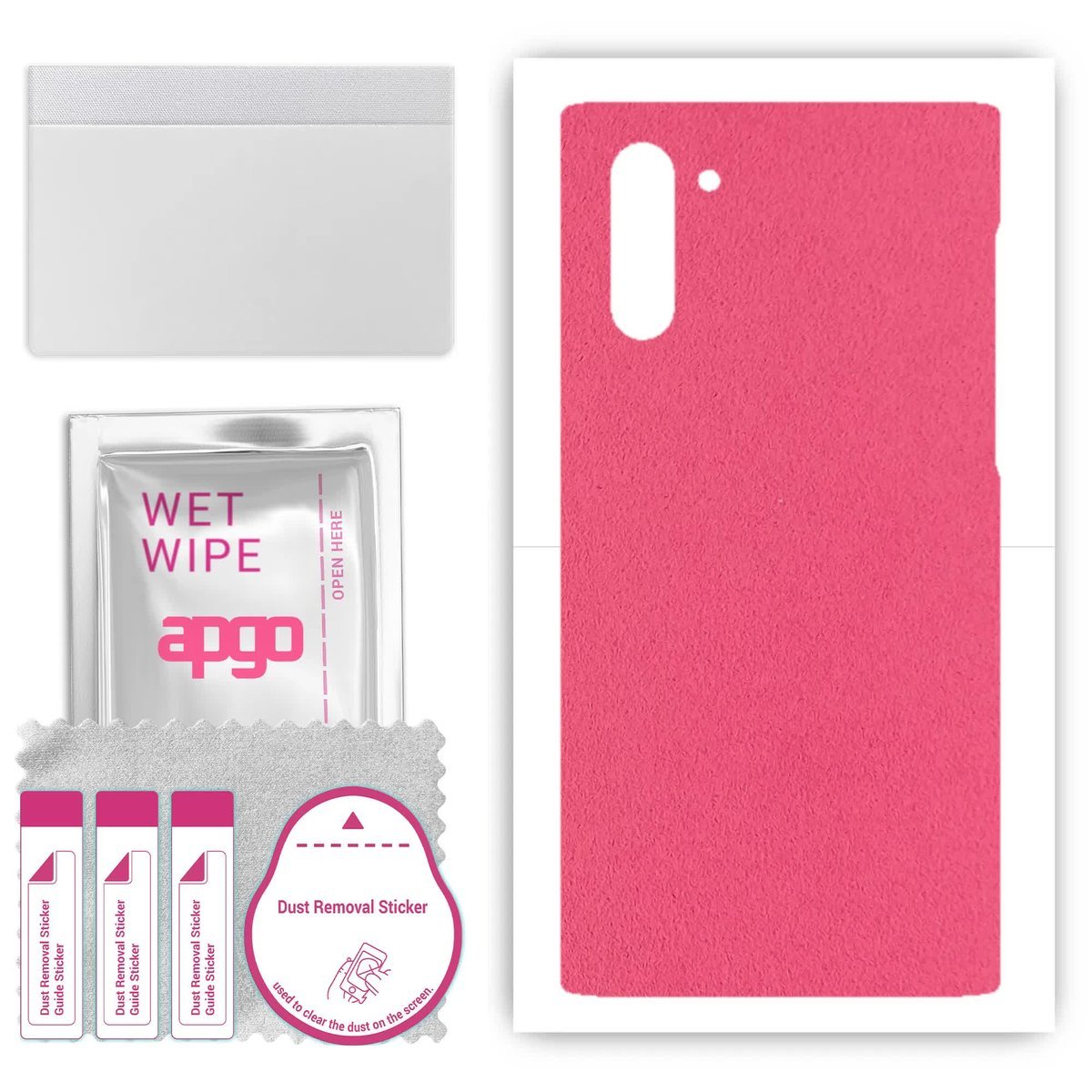 Folia naklejka skórka strukturalna na TYŁ Zamsz do Samsung Galaxy Note 10 - Zamsz Różowy - apgo SKINS