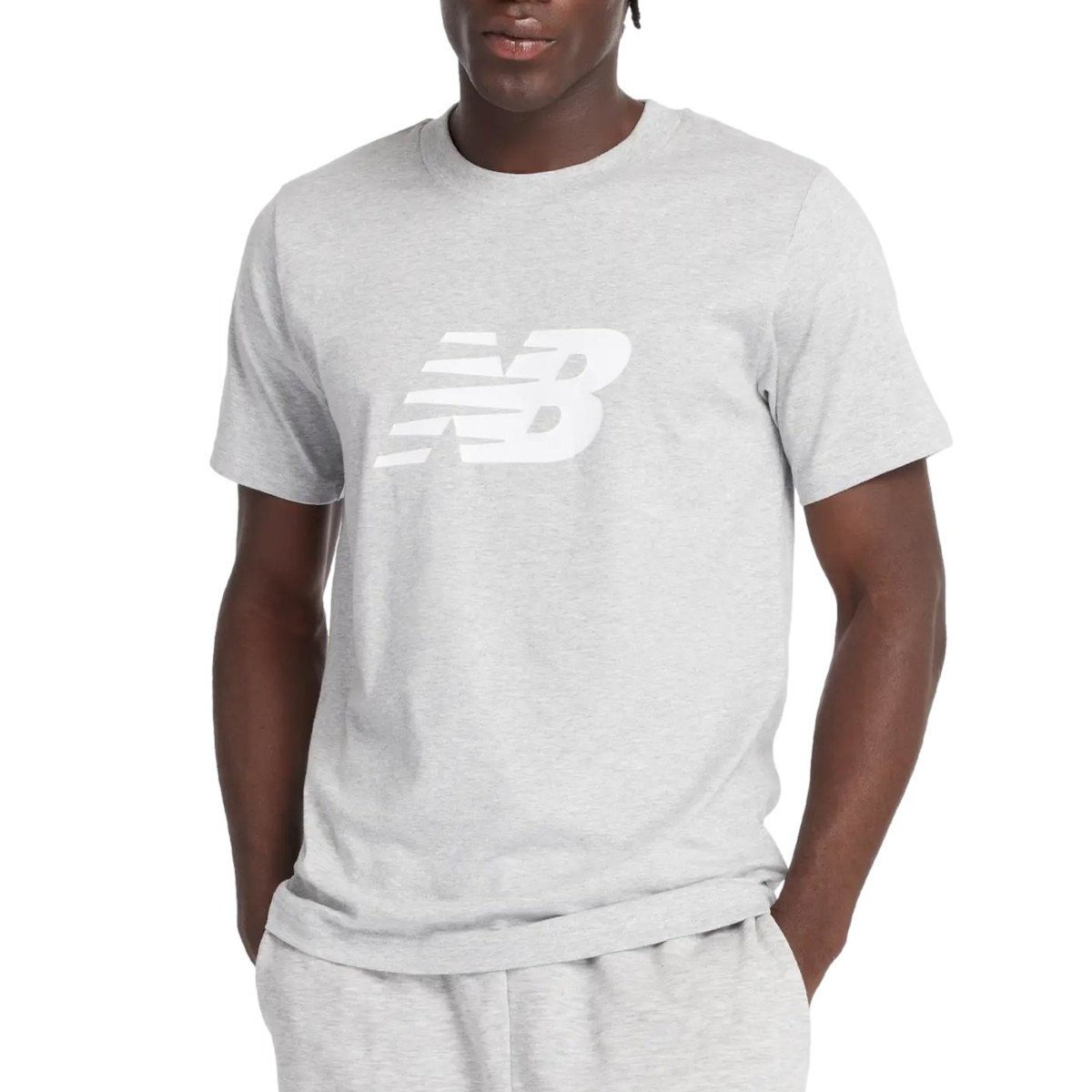 Koszulka męska NB MT43906AG S/S SPORT GRAPHIC V FLYING AG Szara