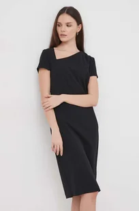 Calvin Klein sukienka kolor czarny mini prosta - Sukienki - miniaturka - grafika 1