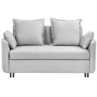 Sofy i kanapy - Beliani Sofa rozkładana jasnoszara HOVIN - miniaturka - grafika 1
