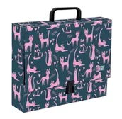 Szkolne artykuły papiernicze - Teczka z rączką A4 XL Lazy Cats - ST-MAJEWSKI - miniaturka - grafika 1