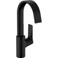 Baterie umywalkowe - Hansgrohe 75030670 Vivenis Jednouchwytowa bateria umywalkowa 210 z obrotow$25 wylewk$26 i kompletem odp$27ywowym czarny matowy - miniaturka - grafika 1