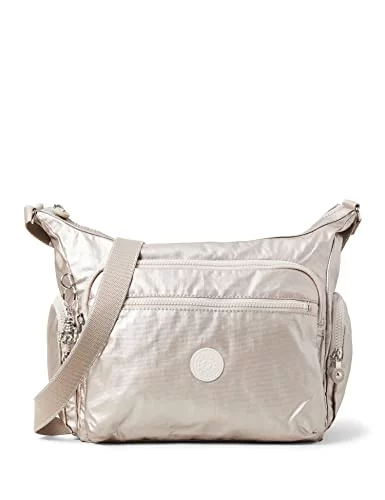 Kipling torebki damskie gabbie na ramię, srebrny (Metallic Glow), 35.5 x 30  x 18.5 cm - Ceny i opinie na Skapiec.pl