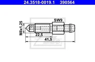 Układ hamulcowy - akcesoria - ATE Sruba odpowietrznika, zawór 24.3518-0019.1 - miniaturka - grafika 1