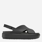 Sandały damskie - Sandały damskie na platformie Crocs Brooklyn Luxe Cross Strap 209407-060 38-39 (W8) Czarne. Sandały codzienne i sportowe damskie - miniaturka - grafika 1