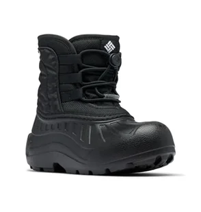Columbia Unisex dziecięce śniegowce Powderbug Snowlite Lace, Czarny, biały, 9 UK Child - Śniegowce damskie - miniaturka - grafika 1