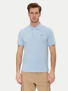 Gant Polo Shield Piqué 2210 Błękitny Regular Fit - Koszulki męskie - miniaturka - grafika 1