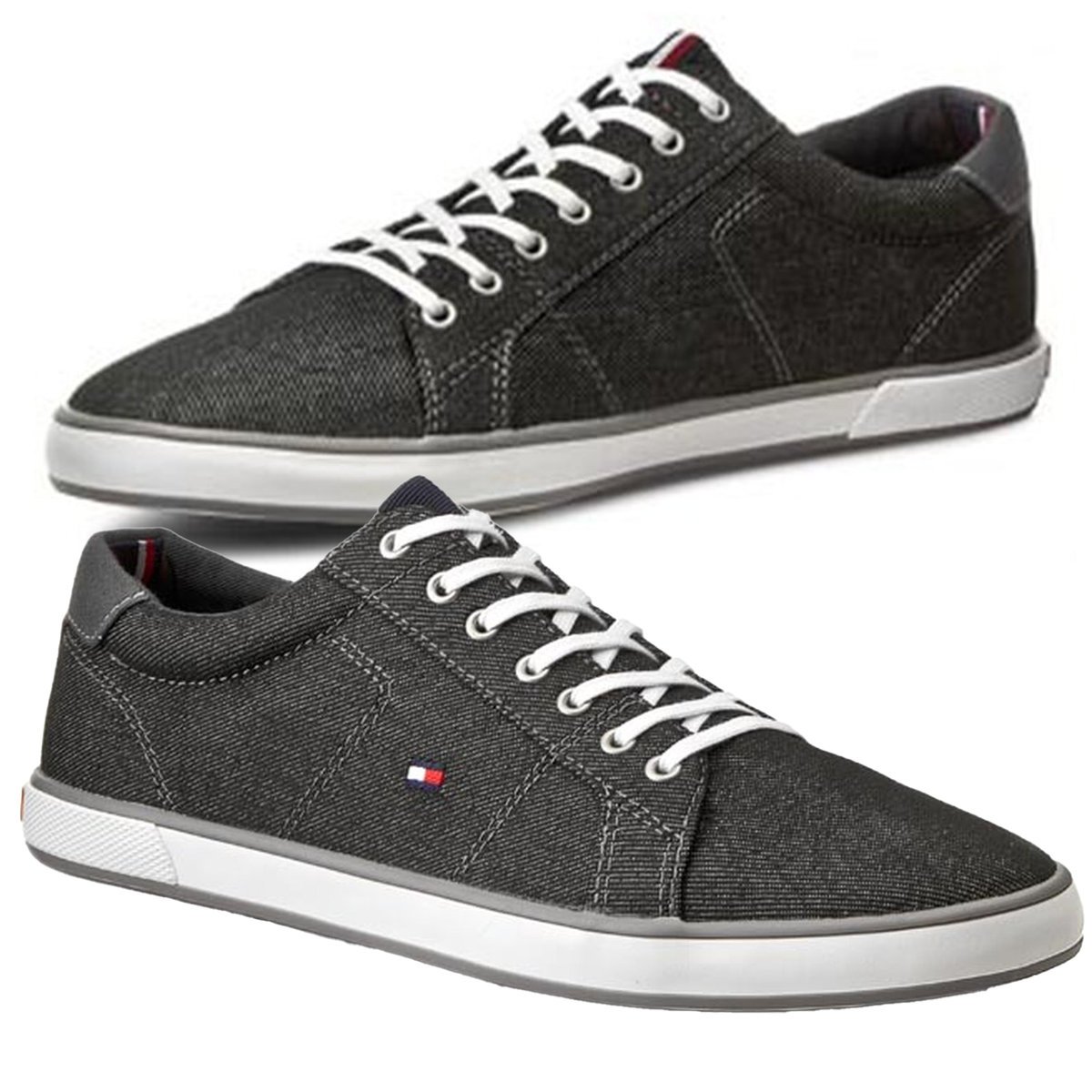 Tommy Hilfiger męskie buty sportowe czarne materiałowe niskie FM56820900 46