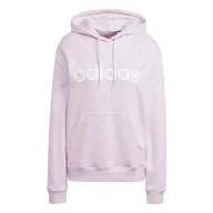 Bluzy damskie - adidas Damska bluza z kapturem Essentials Linear, Przezroczysty różowy/biały, XXS - miniaturka - grafika 1