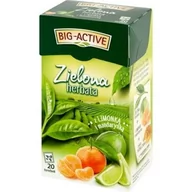 Herbata - Herbata zielona ekspresowa mandarynka i limonka BIG ACTIVE 20szt. - miniaturka - grafika 1