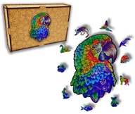 Puzzle - Puzzle Drewniane dla dzieci i dorosłych Papuga Parrot w pudełku drewnianym - miniaturka - grafika 1