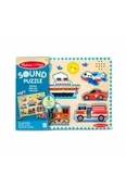 Puzzle - MELISSA Puzzle drewniane dźwiękowe Pojazdy 8 elementów 00725 - miniaturka - grafika 1