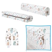 Zabezpieczenia dla dzieci - Ochraniacz do łóżeczka na barierkę - Ochraniacz piankowy i z bawełny 50 cm - miniaturka - grafika 1