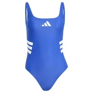 Stroje kąpielowe - adidas Damski strój kąpielowy z 3 paskami U-Back 91 cm - miniaturka - grafika 1