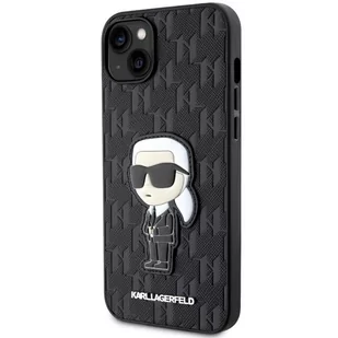 Karl Lagerfeld KLHCP14MSAKHPKK iPhone 14 Plus 6.7" czarny/black Saffiano Monogram Ikonik - Etui i futerały do telefonów - miniaturka - grafika 2
