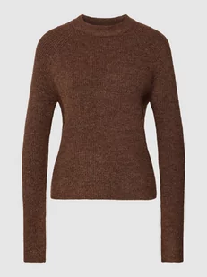 Sweter z dzianiny z raglanowymi rękawami model ‘ELLEN’ - Swetry damskie - miniaturka - grafika 1