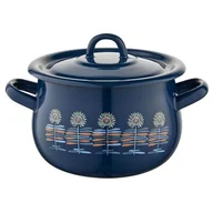 Garnki - Garnek emaliowany baryłka z pokrywką Polino 22 cm 4,75 l - miniaturka - grafika 1