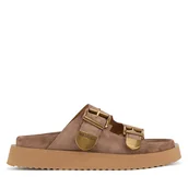 Klapki i japonki damskie - Klapki Badura CYCLAMEN-80033-25 Beżowy - miniaturka - grafika 1