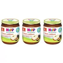 Hipp Śliwki z jabłkami po 4. miesiącu zestaw 3 x 125 g Bio - Desery dla dzieci - miniaturka - grafika 1