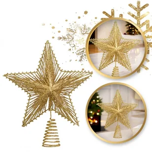 Czubek na choinkę XXL 30 cm BOŻE NARODZENIE WOZ12 - Ozdoby bożonarodzeniowe - miniaturka - grafika 1