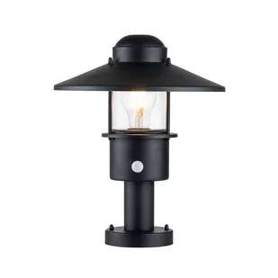 Klampenborg latarnia cokołowa czarna KLAMPENBORG-PED-PIR-BK Elstead Lighting - Lampy ogrodowe - miniaturka - grafika 1