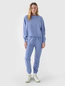 Spodnie damskie - Spodnie dresowe joggery damskie 4F 4FWAW24TTROF0925-32S Niebieski - miniaturka - grafika 1