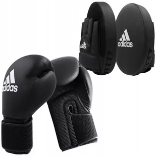 Zestaw Bokserski Adidas Rękawice 10 Oz Tarcze Łapy Trenera - Rękawice bokserskie - miniaturka - grafika 1