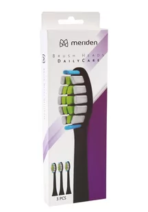 Meriden Końcówki Sonic+ DailyCare Family Black - 3szt - Końcówki do szczoteczek elektrycznych - miniaturka - grafika 1