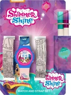 Zabawy w naśladowanie dorosłych - Zestaw zegarek cyfrowy z paskami do kolorowania i markerami Shimmer i Shine Kids Euroswan (SH17056) - miniaturka - grafika 1