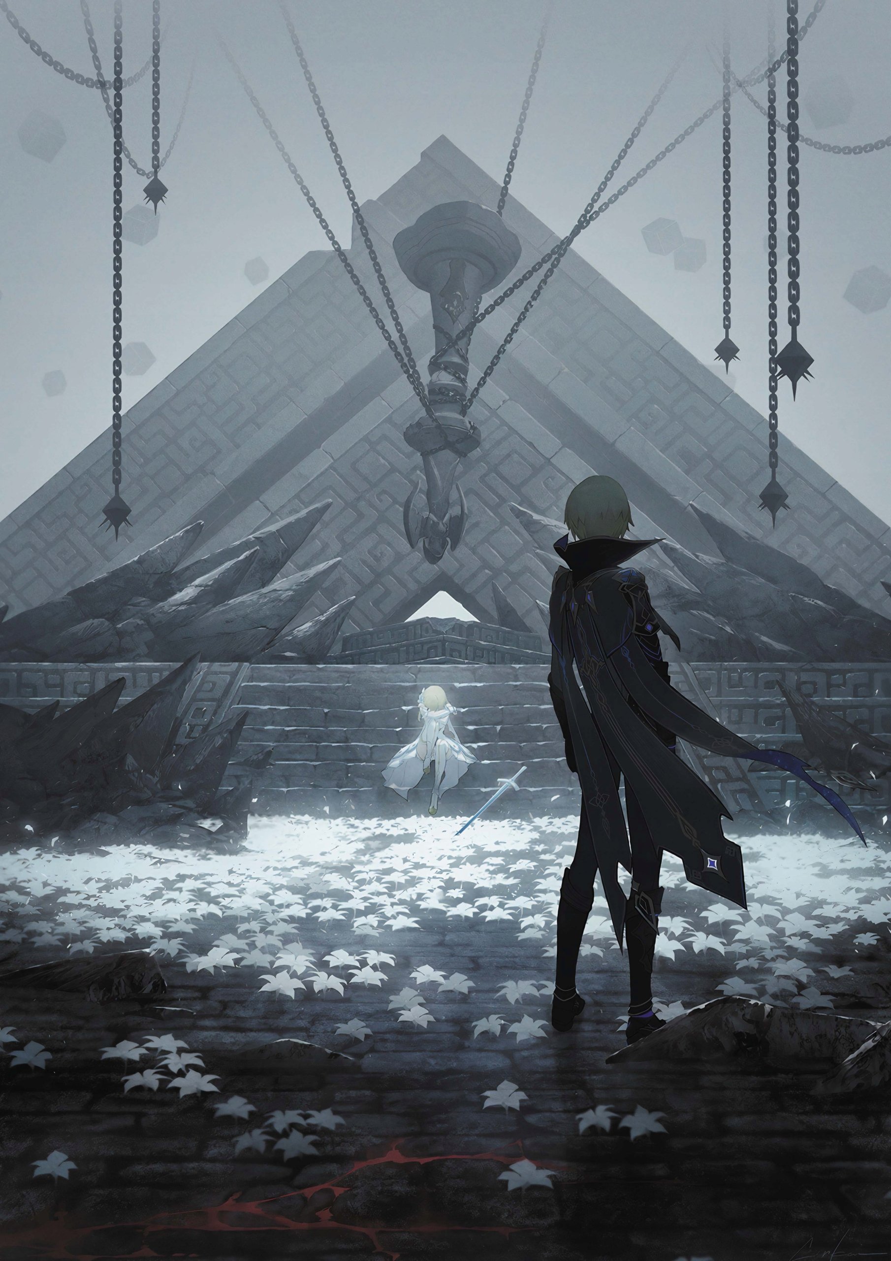 Plakat A3 Genshin Impact Anime Gra Dainsleif