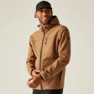 Kurtki i kamizelki sportowe męskie - Regatta Kurtka męska softshell przeciwdeszczowy Ossek Brązowy, Rozmiar: 3XL - miniaturka - grafika 1