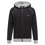 Kurtki męskie - BOSS Męska bluza Loungewear Homewear kurtka Mix&Match Jacket, -001 Black, M - miniaturka - grafika 1