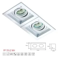Oprawy, klosze i abażury - LM 701/2 WH OPRAWA HALOGENOWA PAR16 MR16 - miniaturka - grafika 1