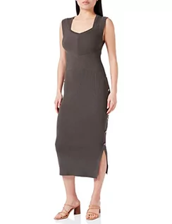 Sukienki - Morgan Damska sukienka bez rękawów RMUNI Khaki Medium TS, Organiczny, S - grafika 1