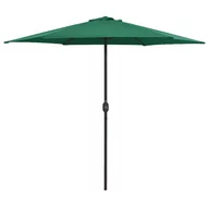 Parasole ogrodowe - vidaXL Parasol ogrodowy na słupku aluminiowym, 270x246 cm, zielony vidaXL - miniaturka - grafika 1