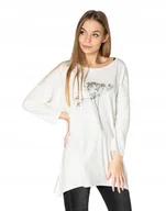 Bluzki damskie - Długa Bluzka Tunika Asymetryczna Damska 4597-4 XXL - miniaturka - grafika 1