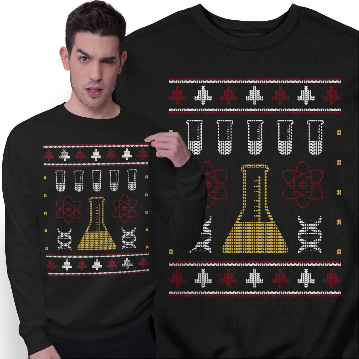 Świąteczna Bluza Prezent na Święta Świąteczny Sweter dla Chemika Chemia