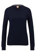 Swetry damskie - BOSS Damski sweter z dzianiny w kolorze niebieskim (Open Blue), XL (DE) - miniaturka - grafika 1