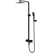 Zestawy prysznicowe - Omnires PM7444 BL Parma system prysznicowy natynkowy czarny - miniaturka - grafika 1