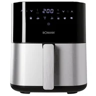Frytkownice - Bomann, Frytkownica na gorące powietrze 5L, 8 programów automatycznych z indywidualną regulacją czasu i temperatury, Ekran LED, 5L, FR6069HCB, Czarny/Stal nierdzewna - miniaturka - grafika 1
