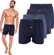 Majtki męskie - Pesail męskie luźne bokserki 4-pak bawełna w kratkę MOT48508H, 2XL - miniaturka - grafika 1