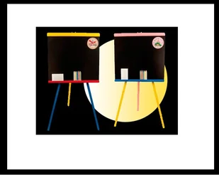 3TOY WCB11 Kolorowa drewniana tablica +zagar - Tablice dla dzieci - miniaturka - grafika 1