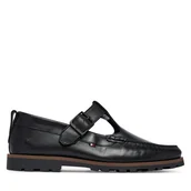 Półbuty męskie - Półbuty Tommy Hilfiger Hilfiger Light Lth Buckle Loafer FM0FM05846 Czarny - miniaturka - grafika 1
