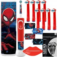 Końcówki do szczoteczek elektrycznych - Szczoteczka Oral-B Vitality Spiderman + etui + 8 końcówki zamienniki y - miniaturka - grafika 1
