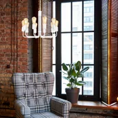 Lampy sufitowe - Euluna Żyrandol Malou, 10-punktowy, biały - miniaturka - grafika 1