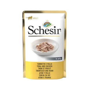Schesir Kurczak z okoniem morskim 20 x 85 g. Tuńczyk i kurczak: - Mokra karma dla kotów - miniaturka - grafika 1
