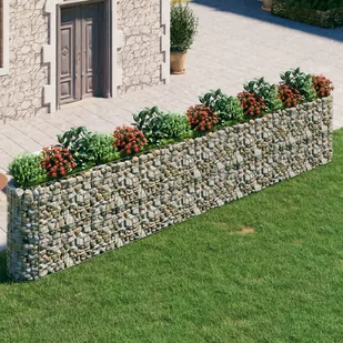 vidaXL Podwyższona donica gabionowa galwanizowane żelazo 540x50x100 cm - Donice - miniaturka - grafika 1